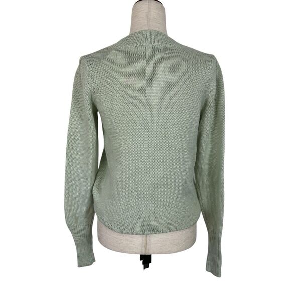 Wildfox Sweater Women Small Mint Green Cozy Knitted Let’s Sleep In Wool Alpaca - Picture 3 of 10